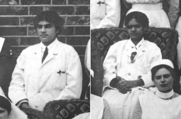 1918: Dr Flora N. Nihal-Singh (left) and Dr. Mary C. Albuquerque, Resident Medical Officers at the Essex County Hospital, Colchester.