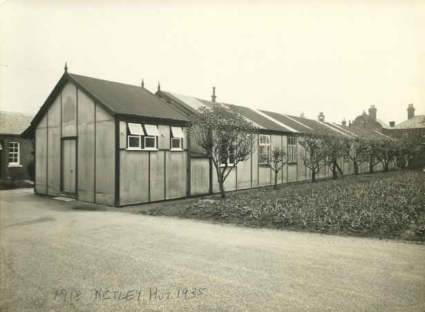 One of two Netley Huts at Essex County Hospital. 1935. Courtesy of Colchester Medical Society.