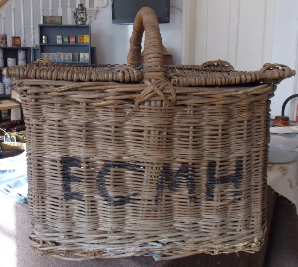 An Essex County Military Hospital double-lid wicker-basket. Rescued and now treasured by Mike Mount.
